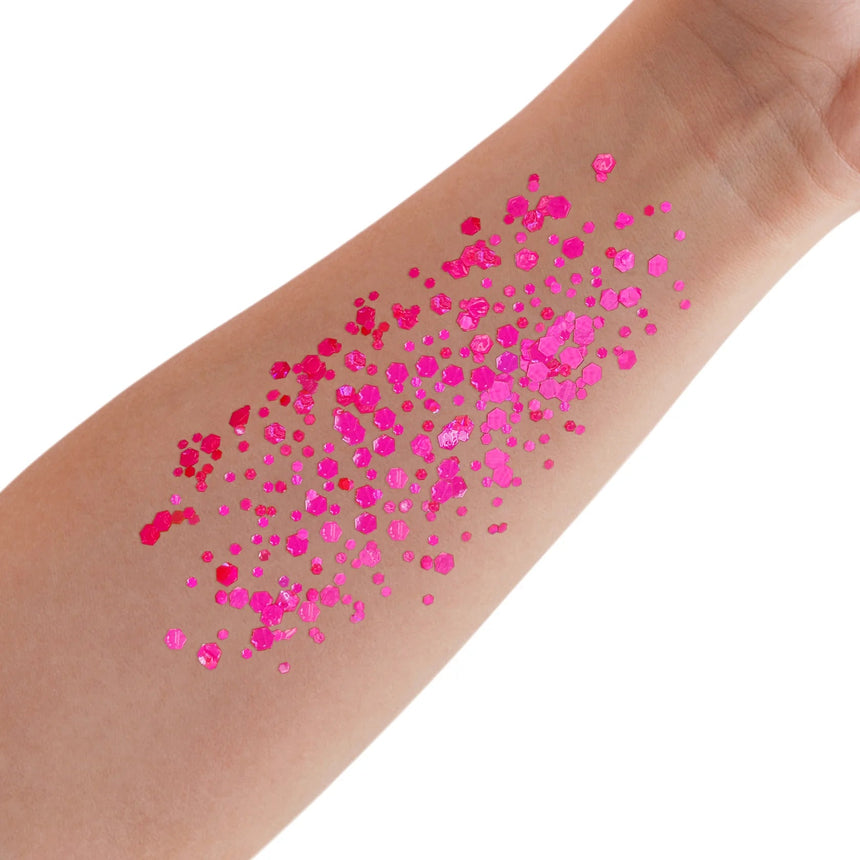 Piggy Paint Chunky Confetti Glitter Gel - Neon Pink - Princess and the Pea Boutique