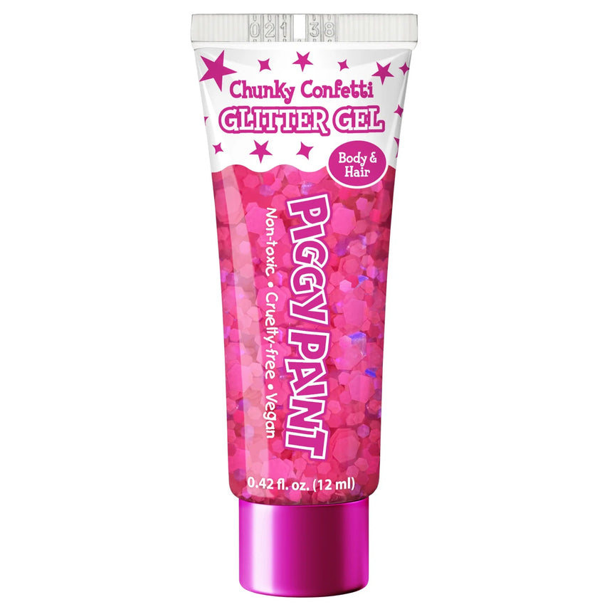 Piggy Paint Chunky Confetti Glitter Gel - Neon Pink - Princess and the Pea Boutique