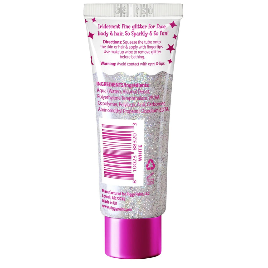 Piggy Paint Chunky Confetti Glitter Gel - White - Princess and the Pea Boutique