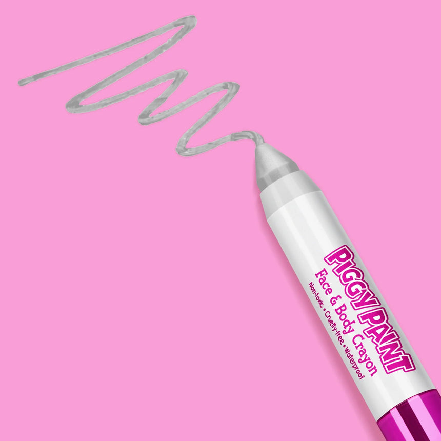 Piggy Paint Face & Body Crayon - Metallic Silver - Princess and the Pea Boutique