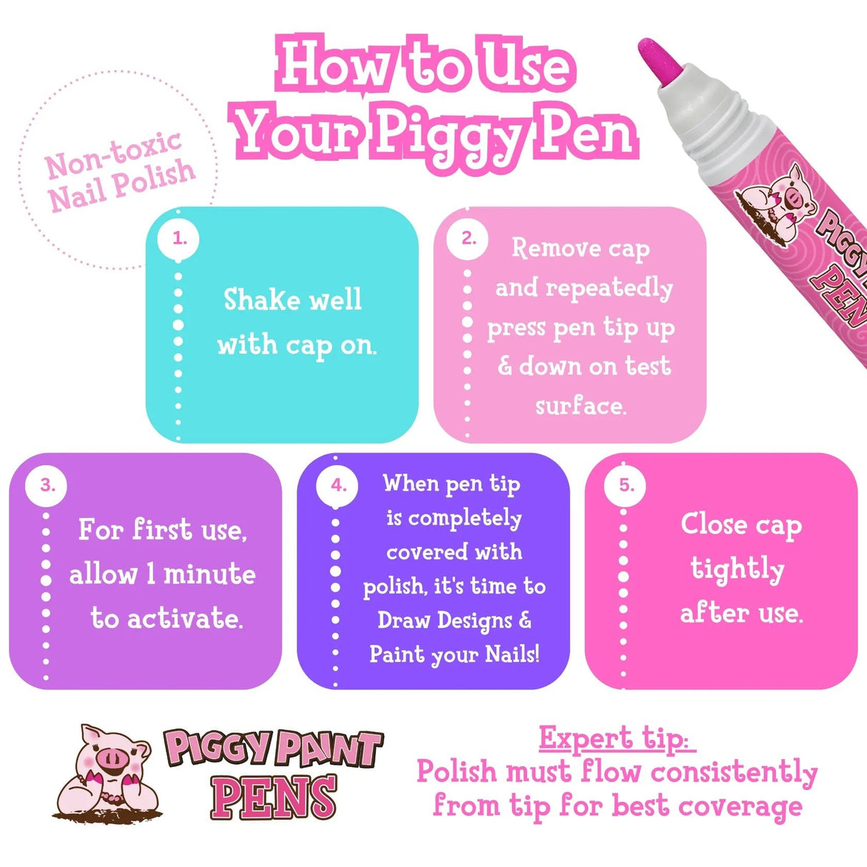 Piggy Paint Piggy Pink Piggy Pen - Princess and the Pea Boutique