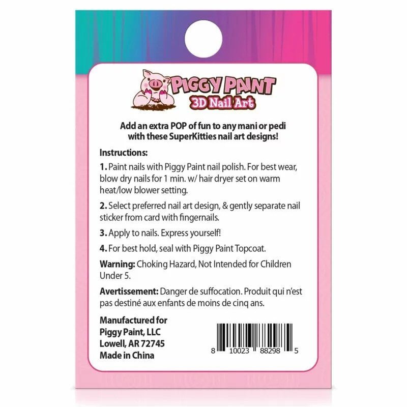 Piggy Paint SuperKitties 3D Nail Art - Princess and the Pea Boutique