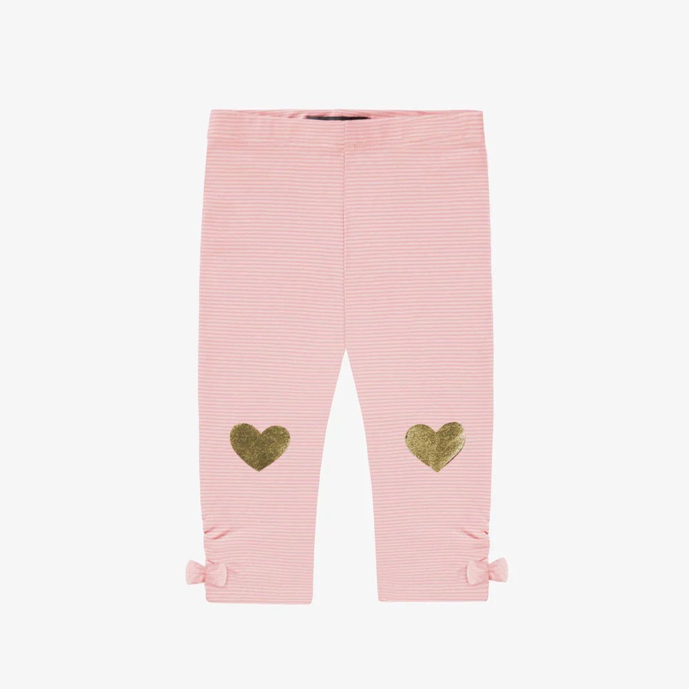Pink leggings with hearts - Princess and the Pea Boutique