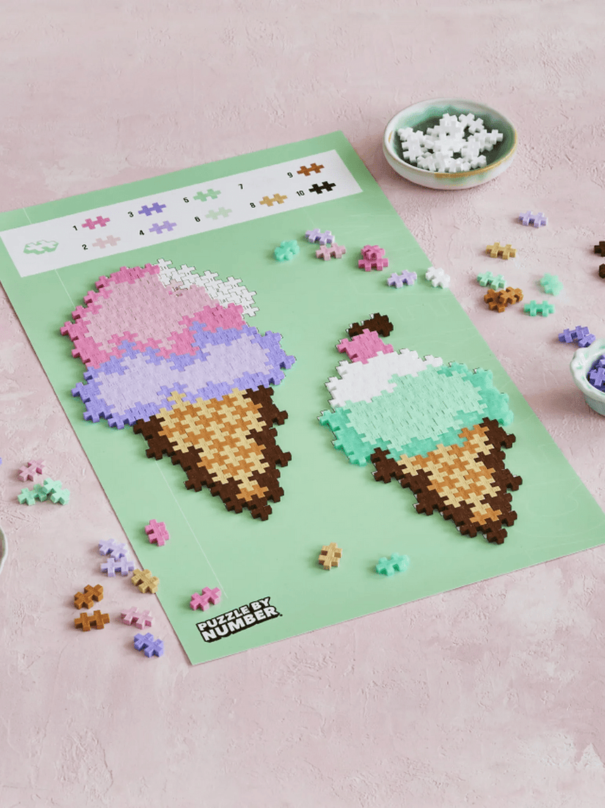 PlusPlus Puzzle By Number - Ice Cream Cones 250pcs - Princess and the Pea Boutique