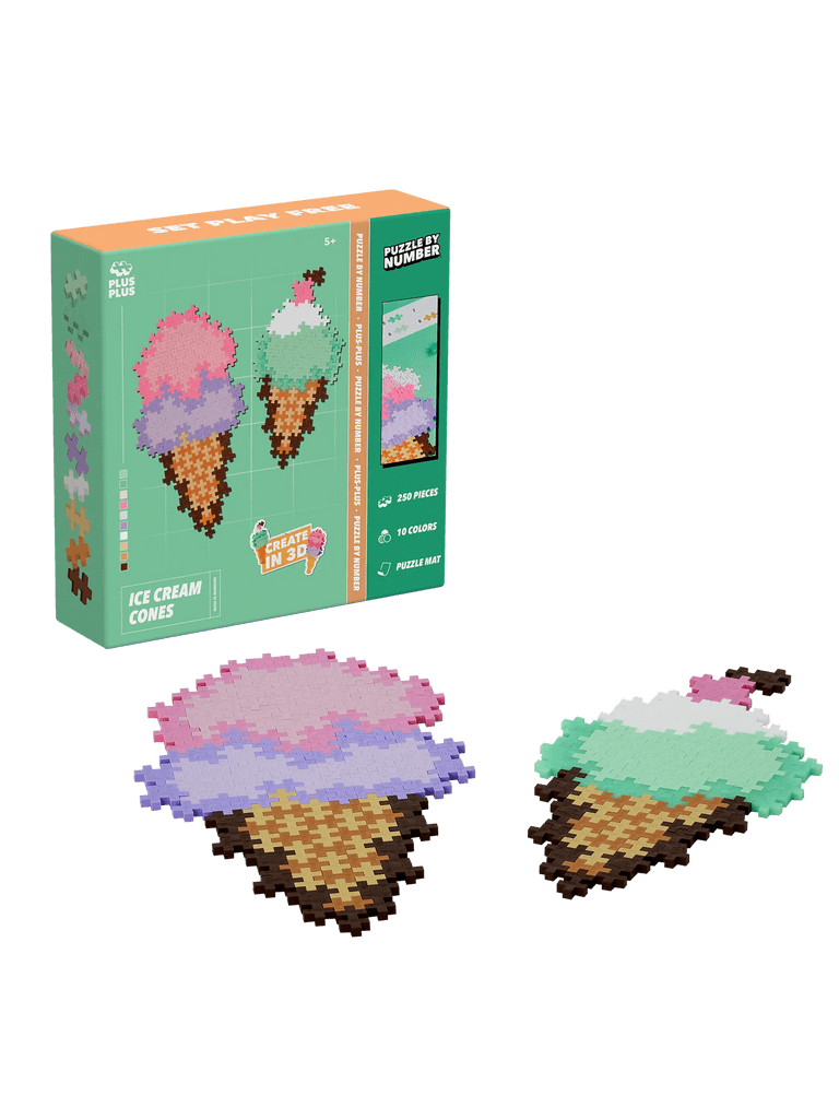 PlusPlus Puzzle By Number - Ice Cream Cones 250pcs - Princess and the Pea Boutique