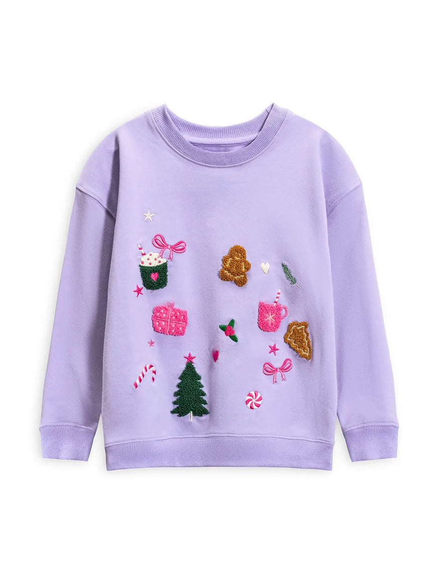 Preppy Goose Christmas Motif Sweatshirt - Princess and the Pea Boutique