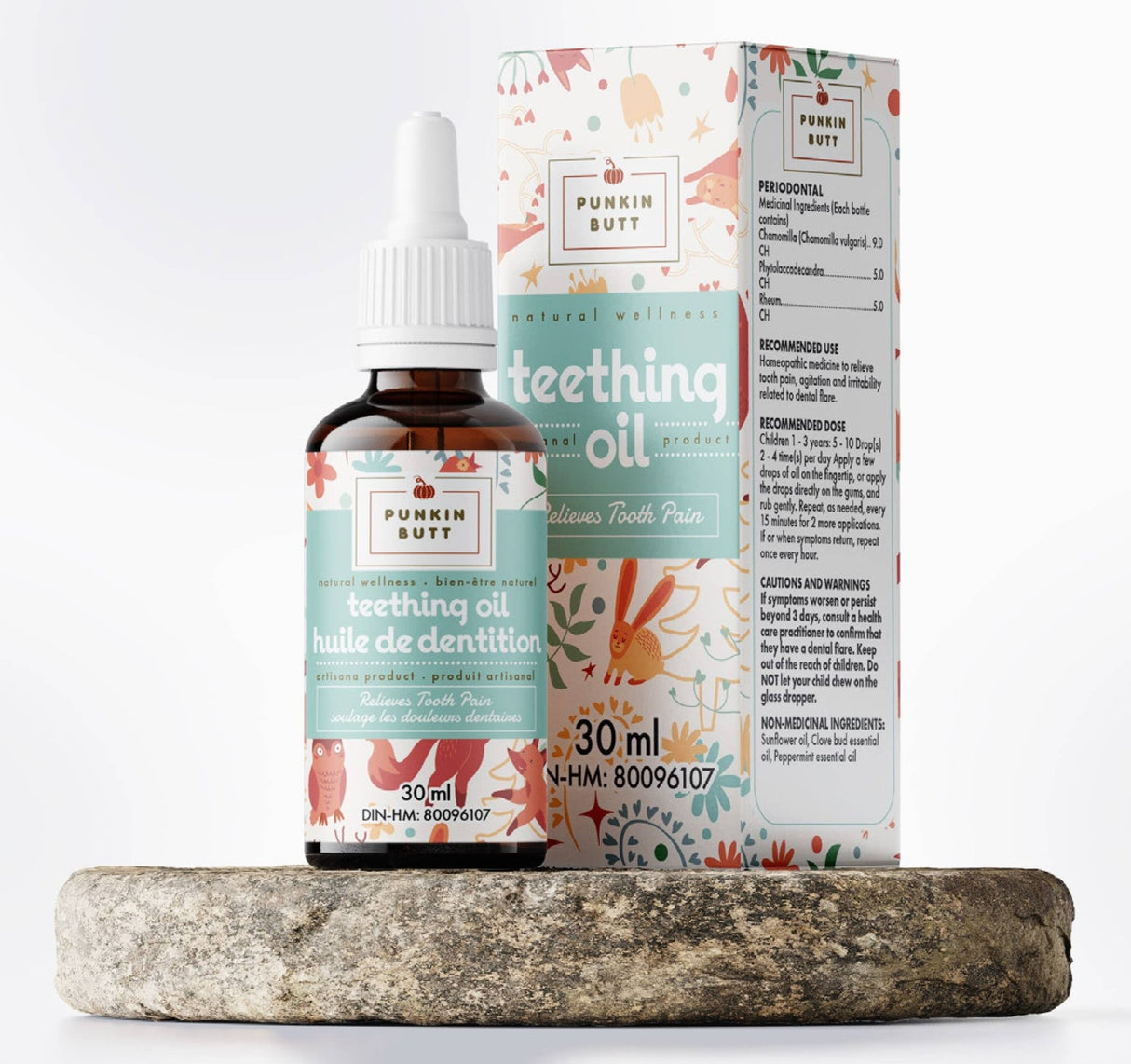 Punkin Butt Teething Oil: Glass / 30 ml / Canada - Princess and the Pea