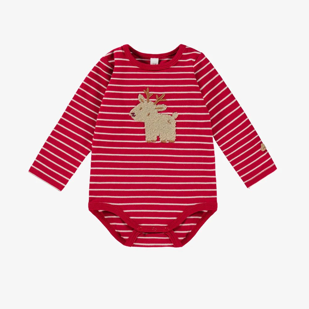 Red bodysuit with stripes - Princess and the Pea Boutique