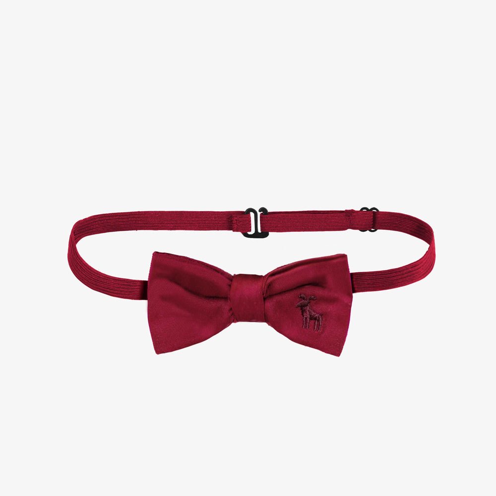 Red Corduroy Bow Tie - Reindeer - Princess and the Pea Boutique