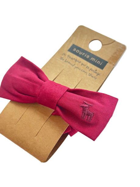 Red Corduroy Bow Tie - Reindeer - Princess and the Pea Boutique