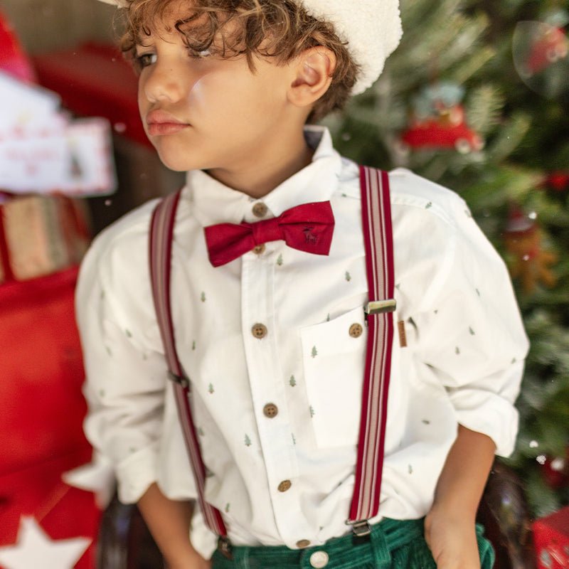 Red striped suspenders, child - Princess and the Pea Boutique