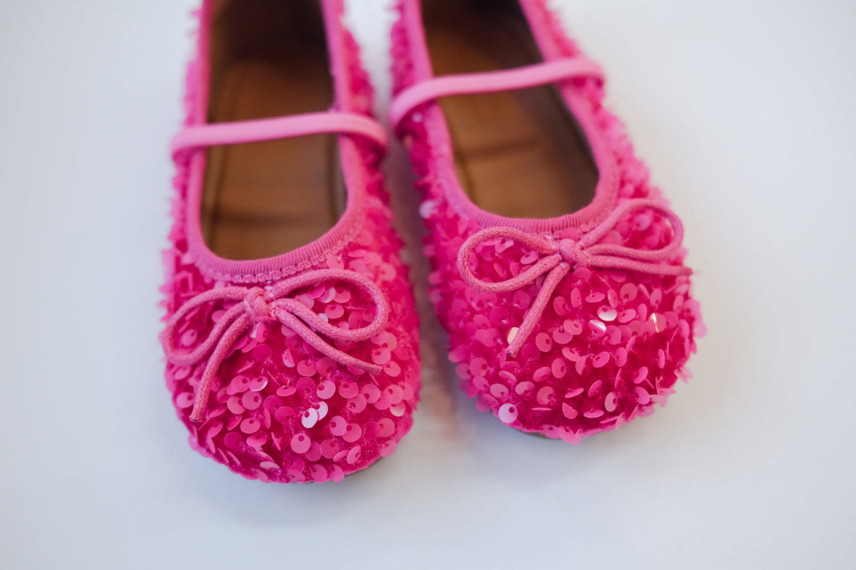 Sequin Ballet Flats - Pink - Princess and the Pea Boutique