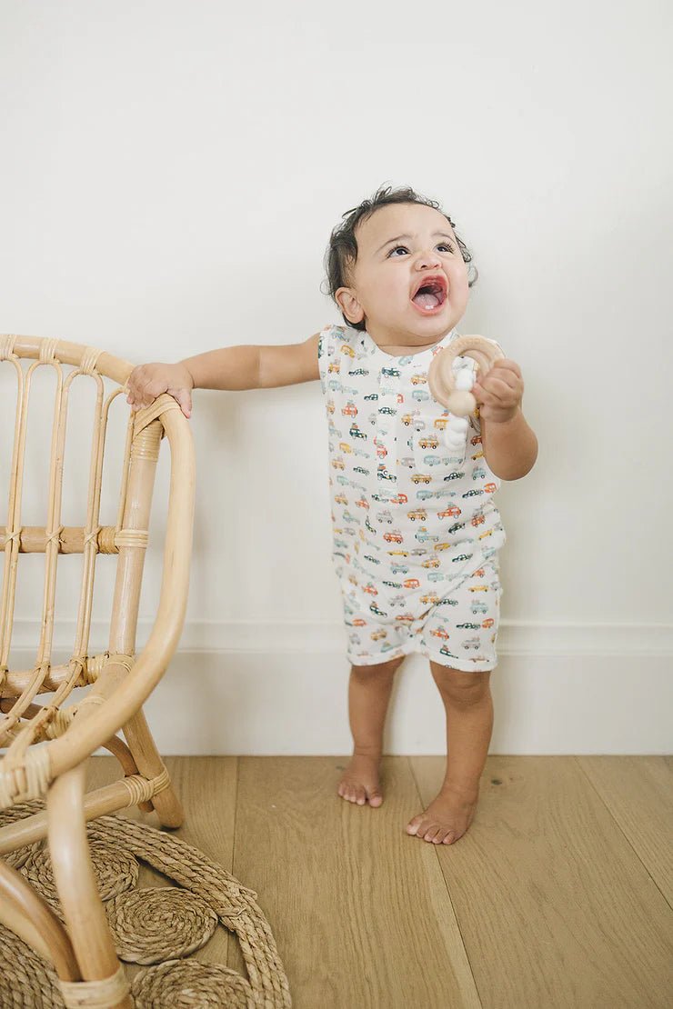 Short Romper - Camper Van - Princess and the Pea Boutique