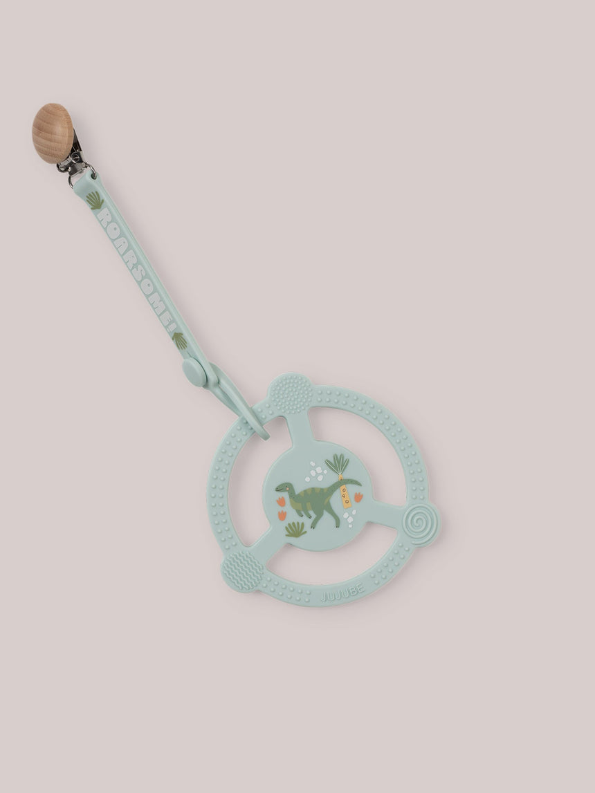 Silicone Teether Ring & Detachable Clip - Roarsome - Princess and the Pea Boutique