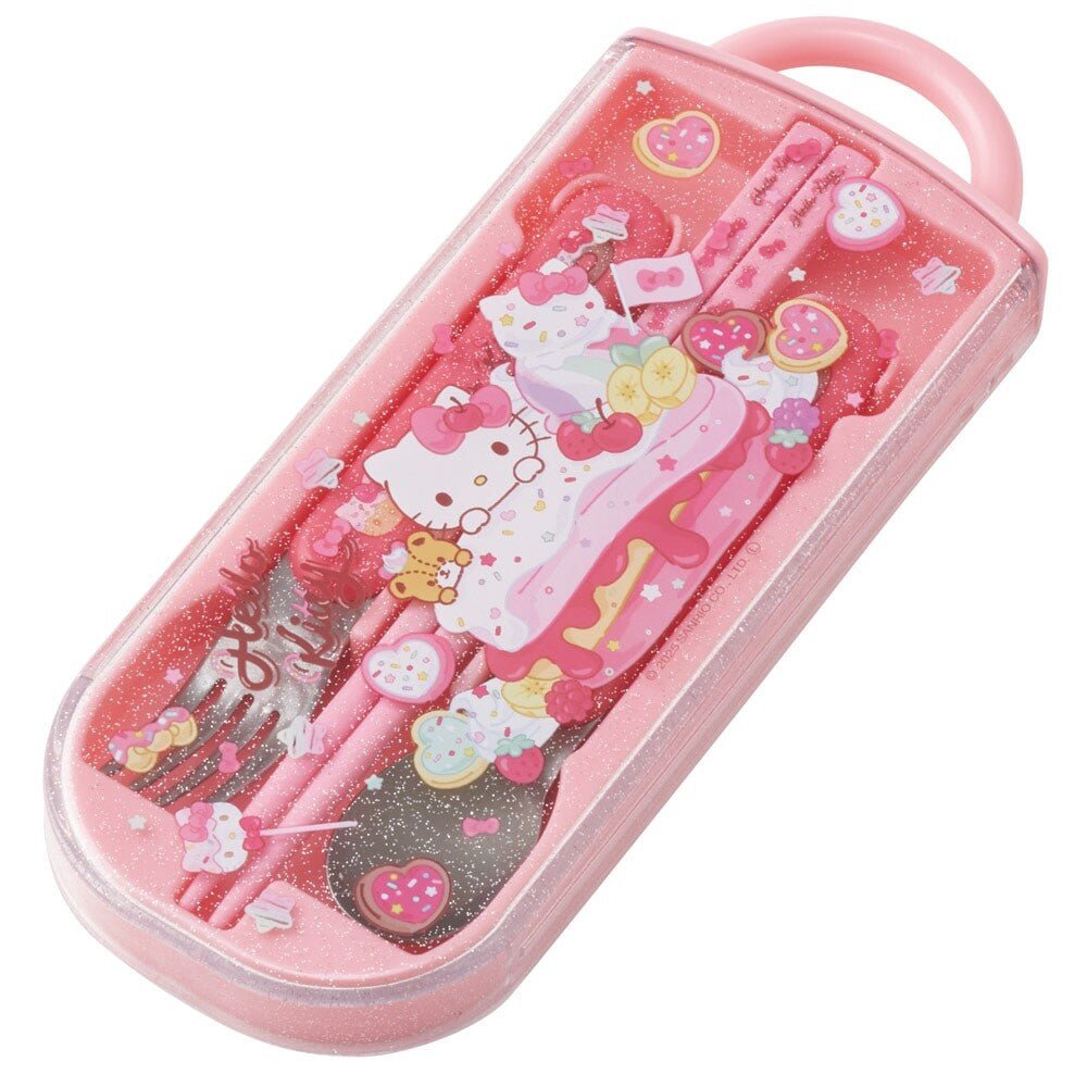 Skater Antibacterial Dishwasher-Safe Sliding Cutlery Set - Hello Kitty - Princess and the Pea Boutique