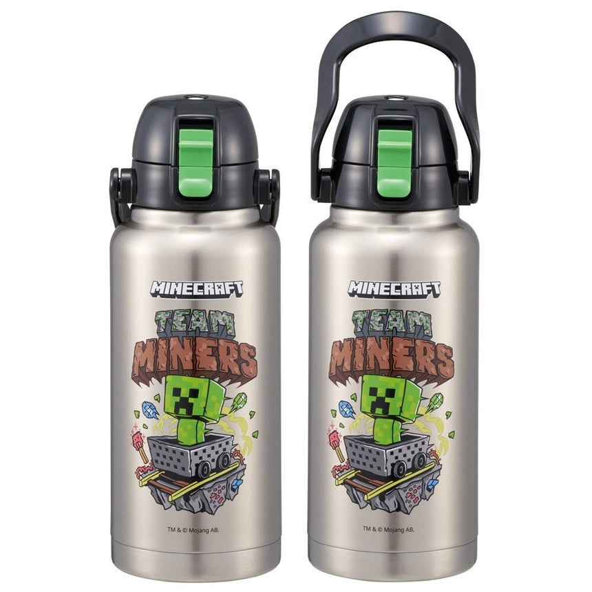 Skater One-push Direct Minecraft Stainless Steel Bottle 1000ml - Princess and the Pea Boutique