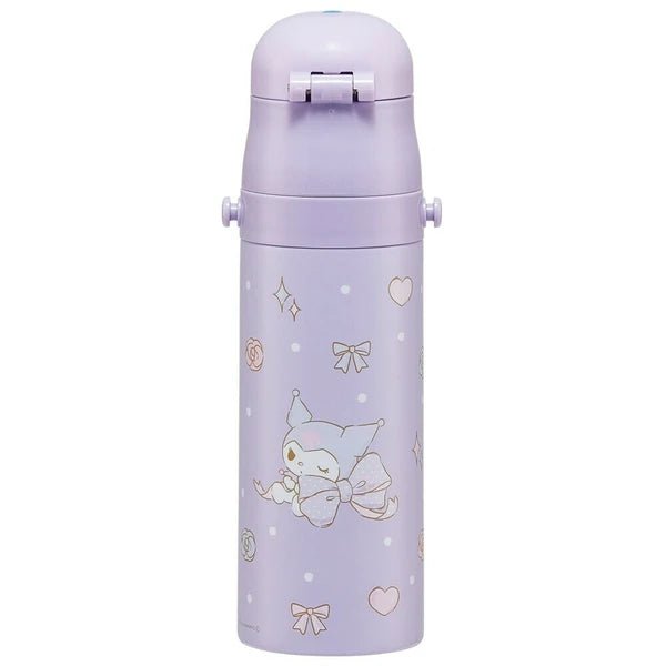 Skater Stainless Steel Water Bottle with Compact Lock KUROMI 470ml - Princess and the Pea Boutique