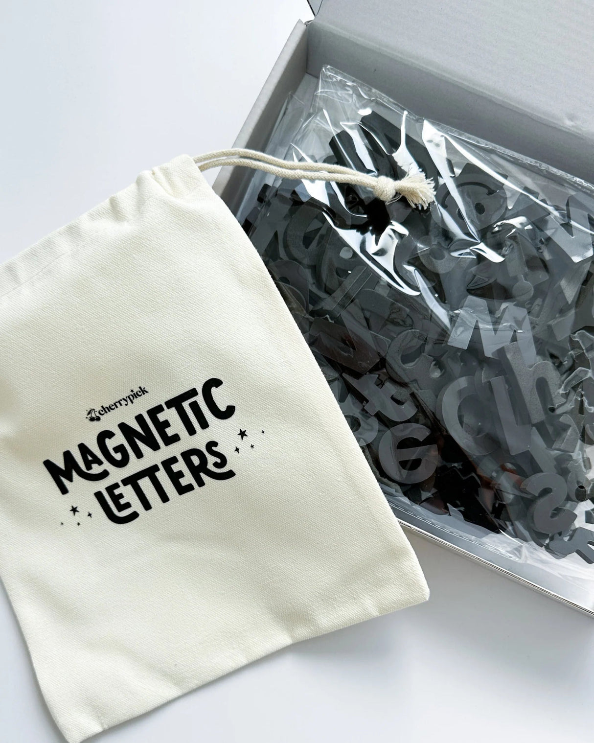 Soft Foam Magnetic Letters & Symbols 150pc Set: Solid Black - Princess and the Pea Boutique