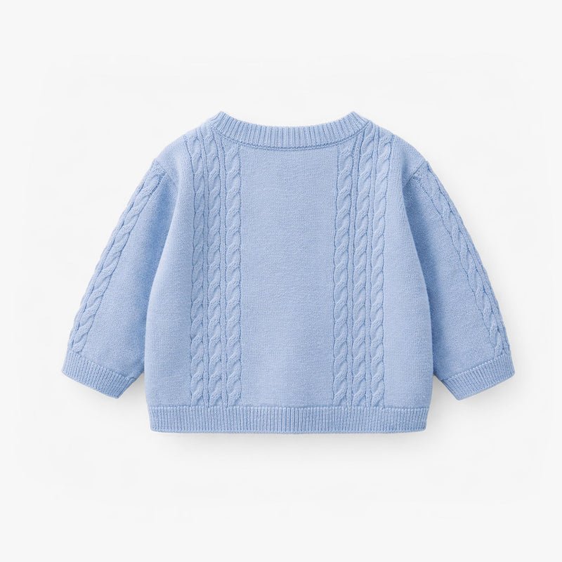 Souris Mini Baby Blue knitted cardigan - Princess and the Pea Boutique