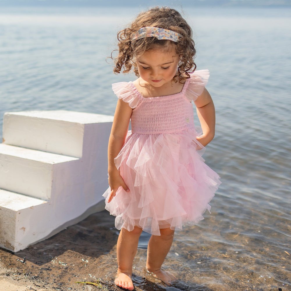 Souris Mini Baby Pink dress in soft tulle - Princess and the Pea Boutique