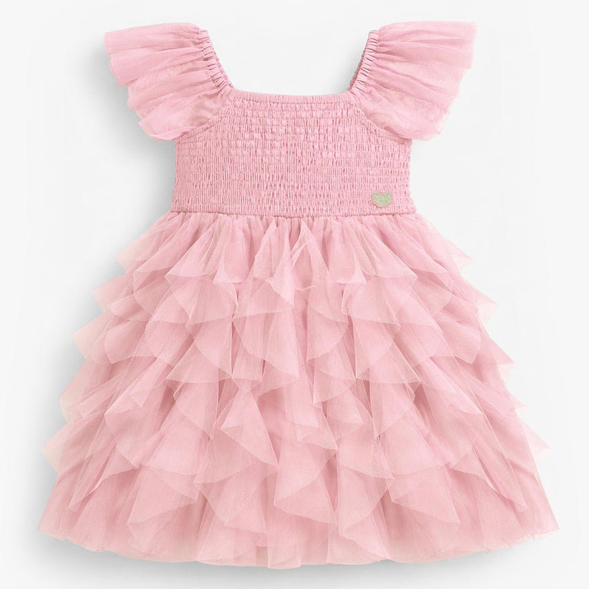 Souris Mini Child's Pink Dress in Soft Tulle - Princess and the Pea Boutique