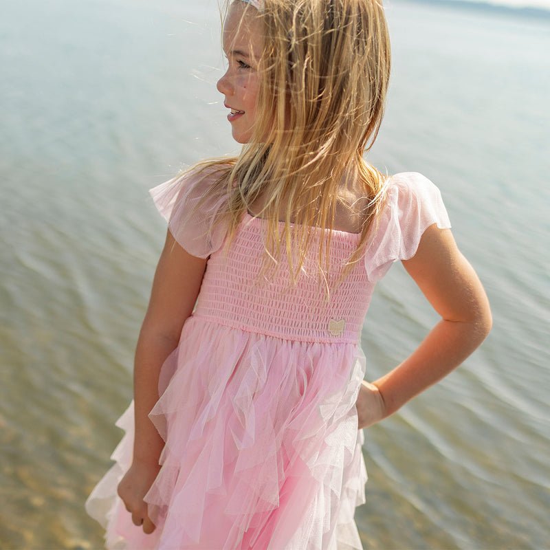 Souris Mini Child's Pink Dress in Soft Tulle - Princess and the Pea Boutique