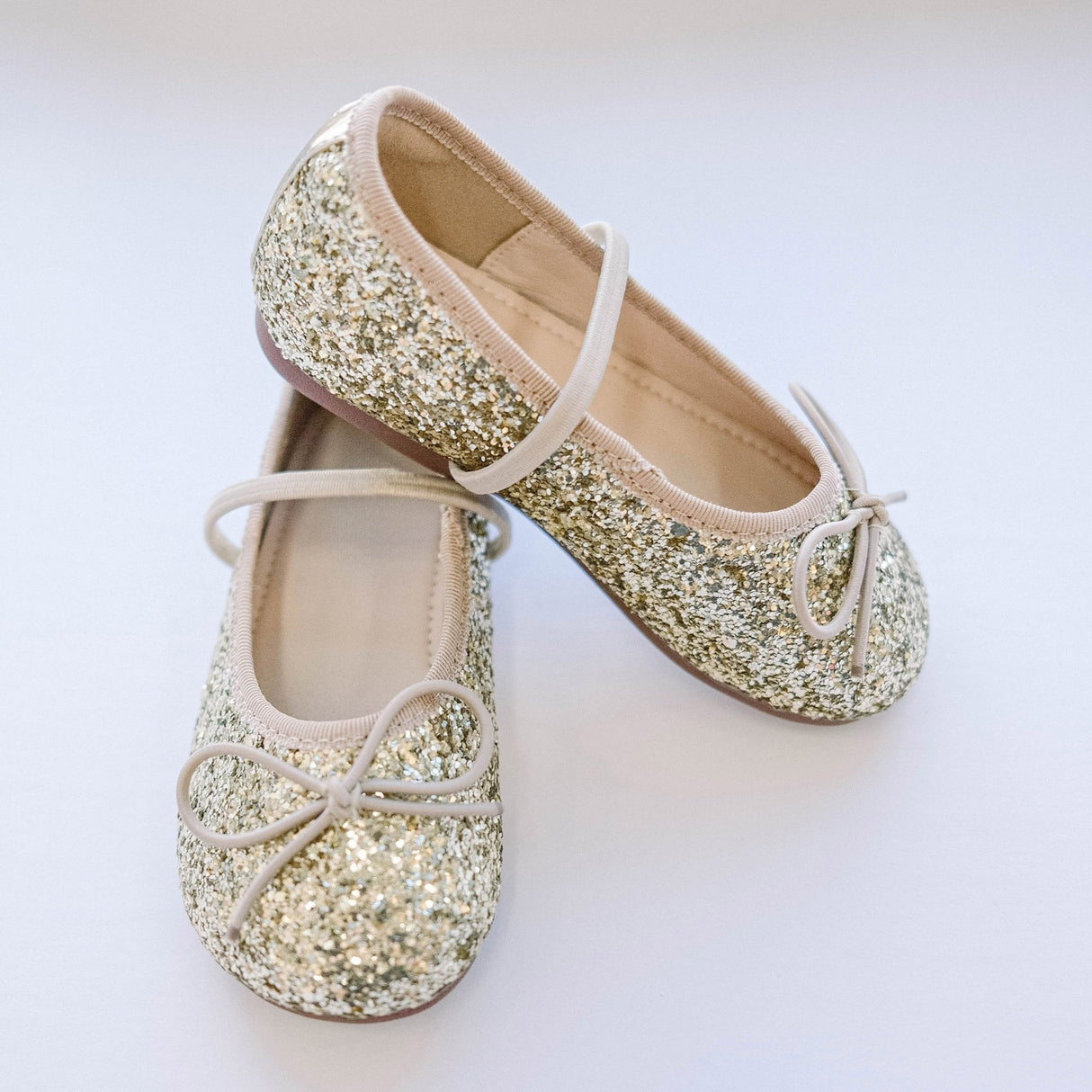 Sparkling Ballet Mary Jane - Gold - Princess and the Pea Boutique