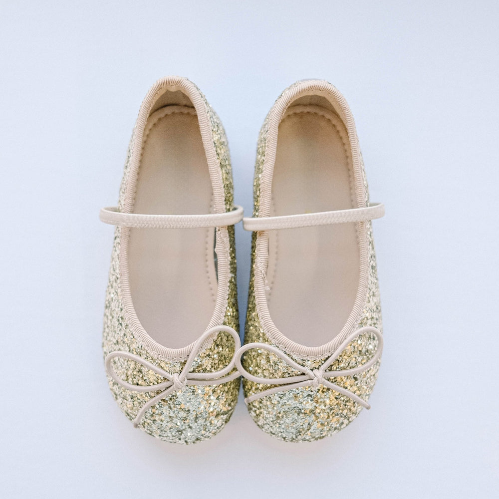 Sparkling Ballet Mary Jane - Gold - Princess and the Pea Boutique