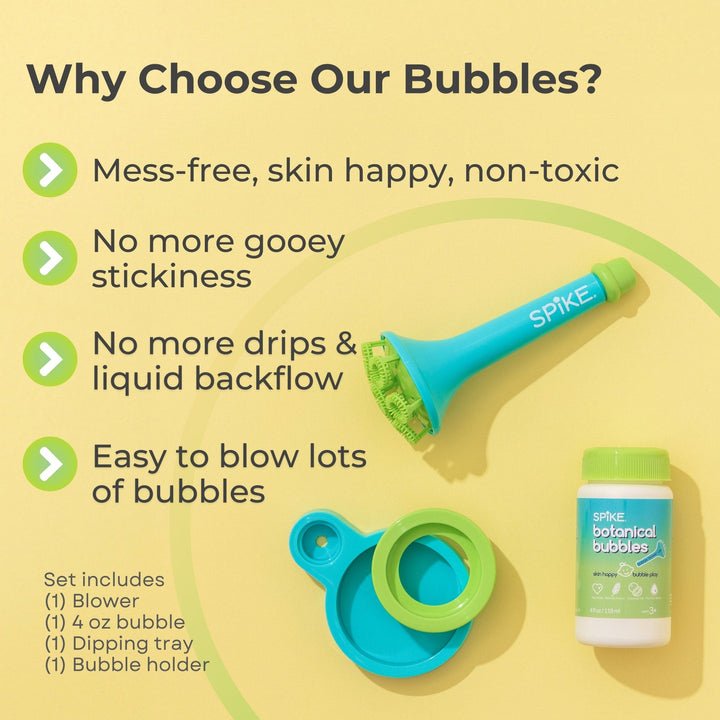 Spike Sensory Bubble Play Skin Happy Botanical Bubbles & Blower Set - Princess and the Pea