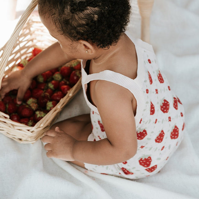 Strawberry Knit Short Set - Princess and the Pea Boutique