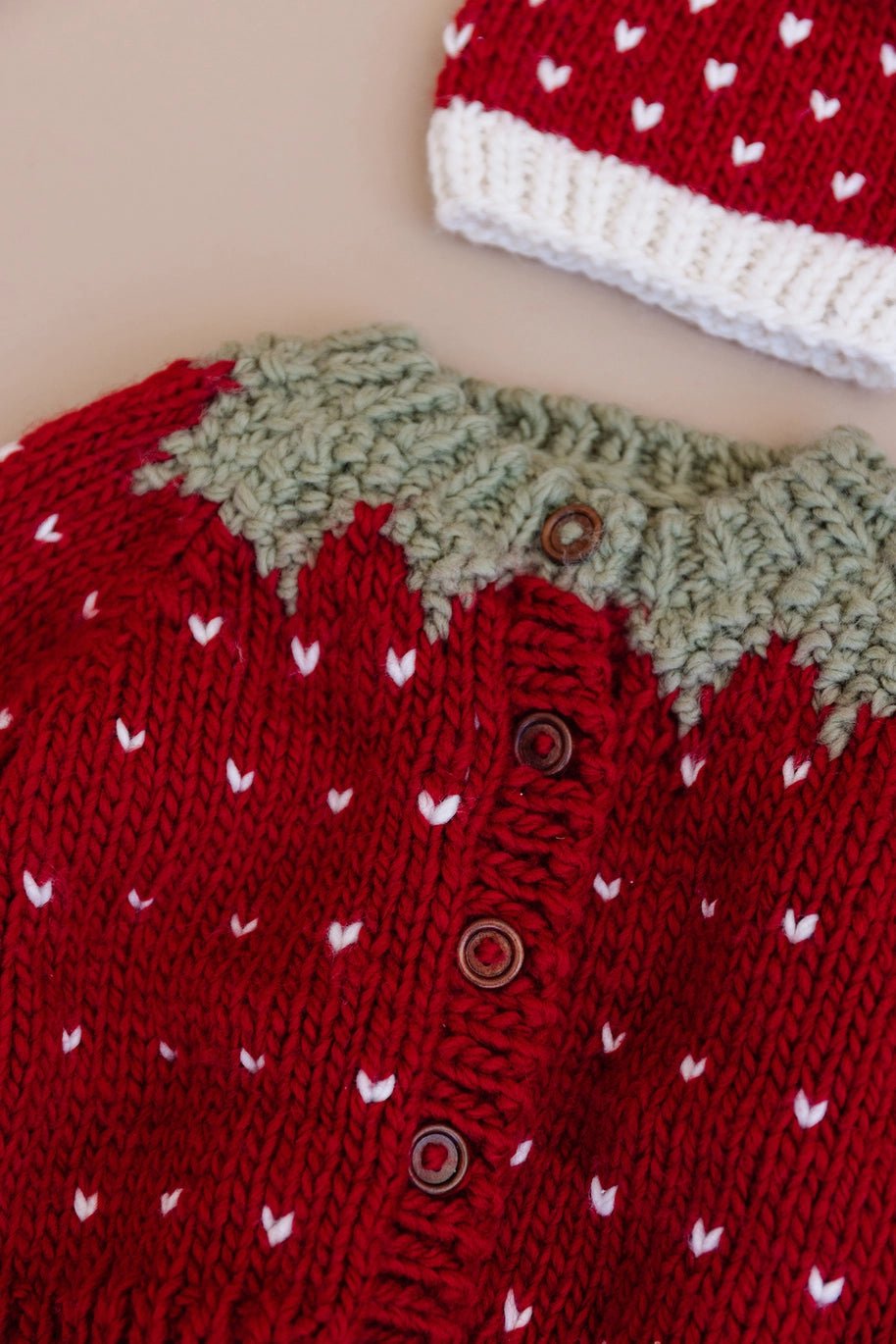The Blueberry Hill Strawberry Cardigan - Princess and the Pea Boutique