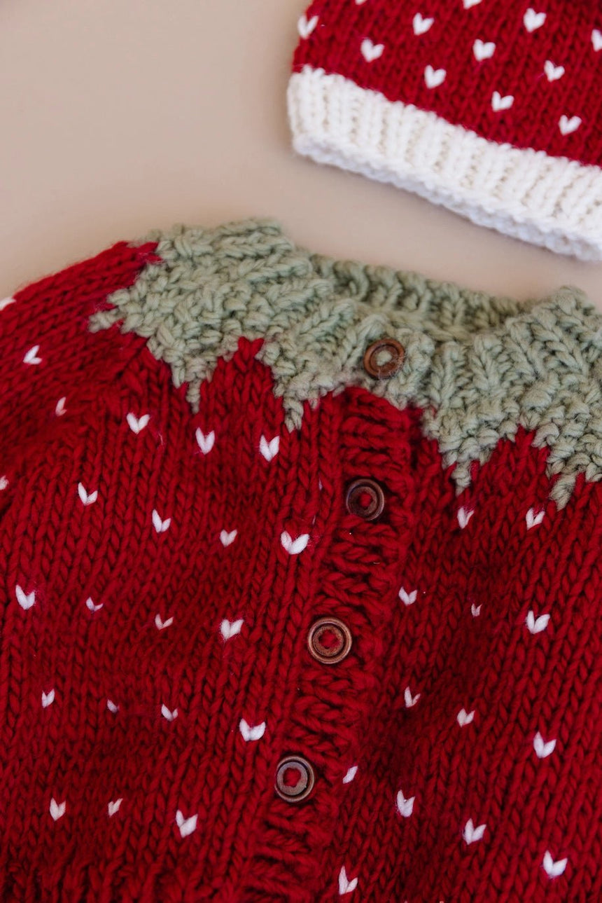 The Blueberry Hill Strawberry Cardigan - Princess and the Pea Boutique