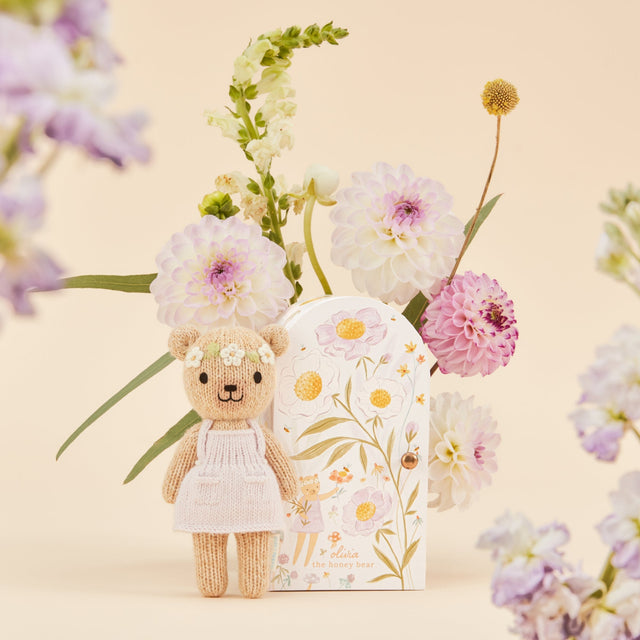 Tiny Olivia the honey bear - Princess and the Pea Boutique