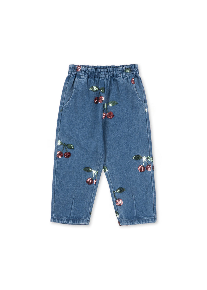 Konges Slojd Magot Sequin Frill Pants - Cherry Sequin