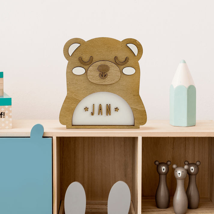Vintiun Personalized Bear Table Lamp - Princess and the Pea Boutique