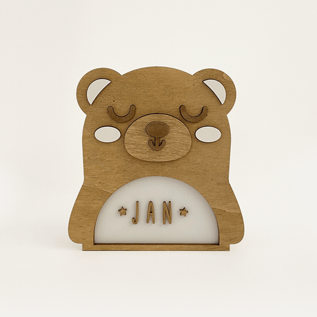 Vintiun Personalized Bear Table Lamp - Princess and the Pea Boutique