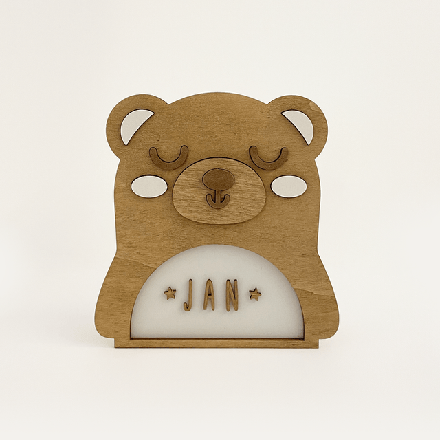 Vintiun Personalized Bear Table Lamp - Princess and the Pea Boutique