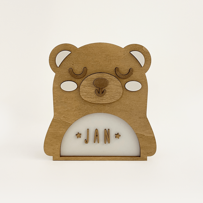 Vintiun Personalized Bear Table Lamp - Princess and the Pea Boutique