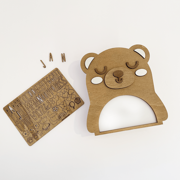 Vintiun Personalized Bear Table Lamp - Princess and the Pea Boutique
