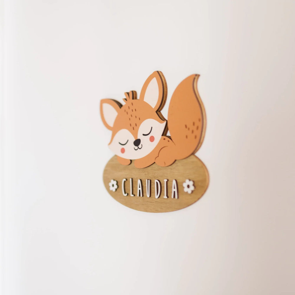 Vintiun Personalized Decorative Plate - Fox - Princess and the Pea Boutique