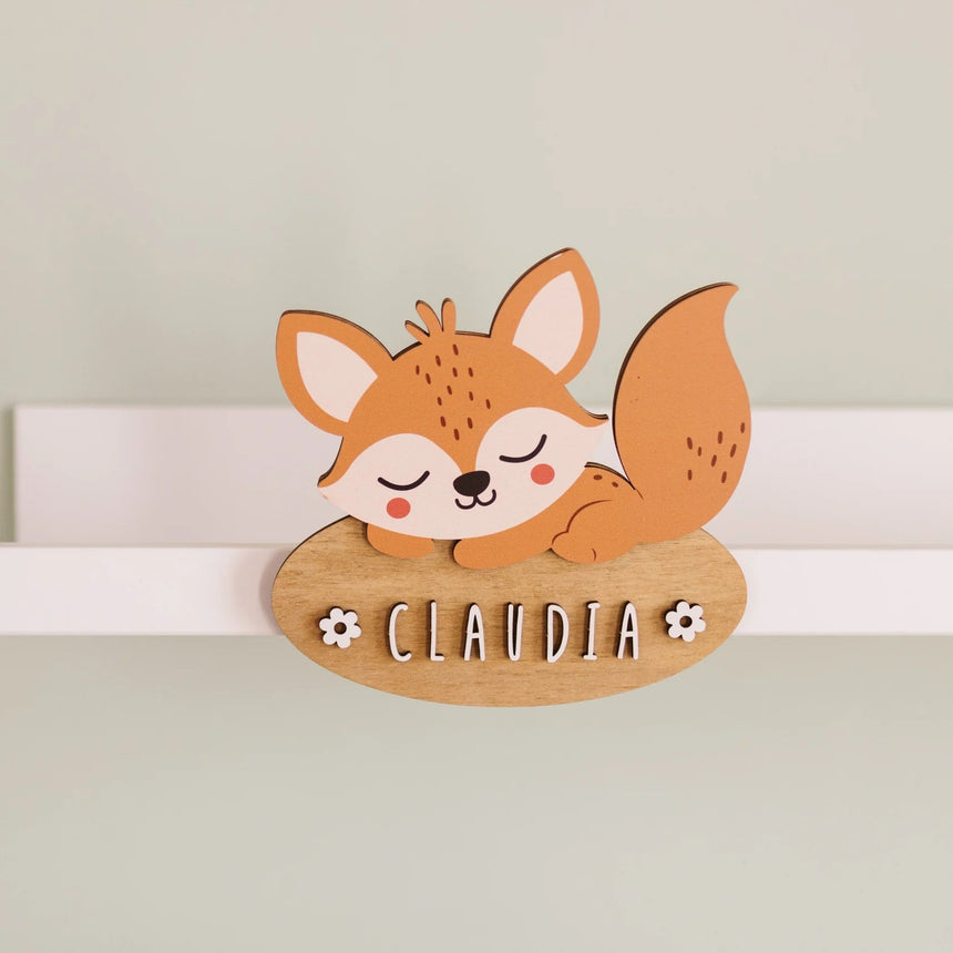 Vintiun Personalized Decorative Plate - Fox - Princess and the Pea Boutique