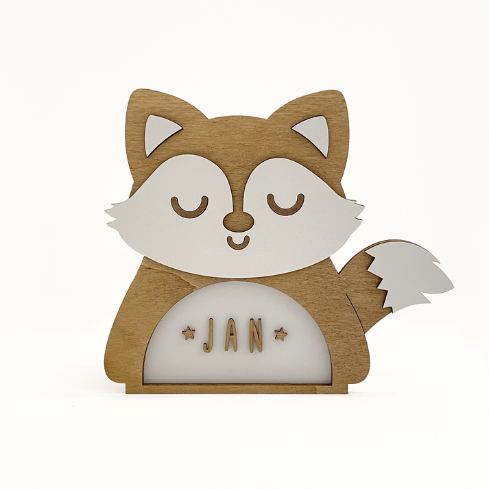 Vintiun Personalized Fox Table Lamp - Princess and the Pea Boutique