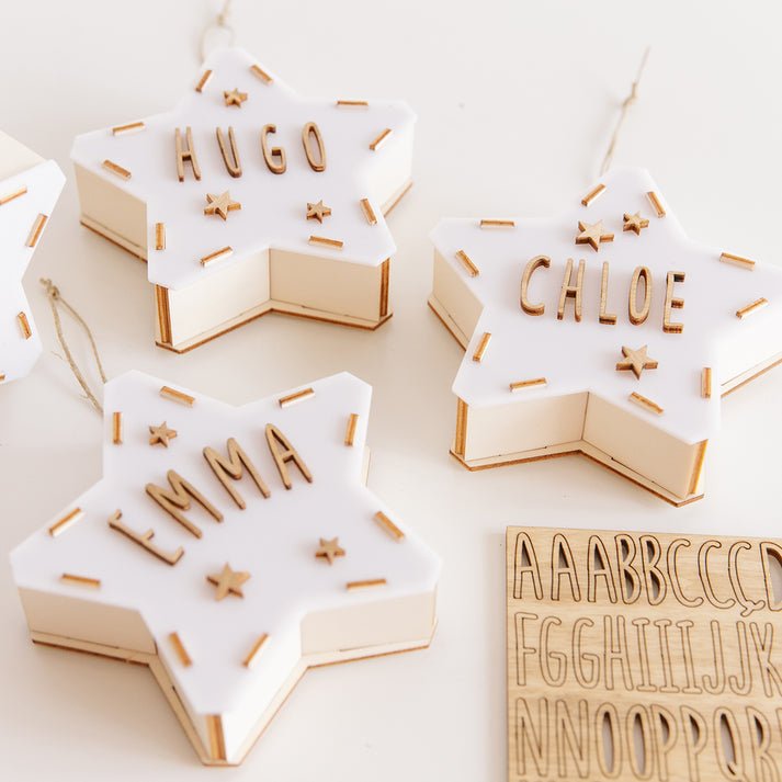 Vintiun Personalized Mini Star Lamp + Lettering Kit - Princess and the Pea Boutique