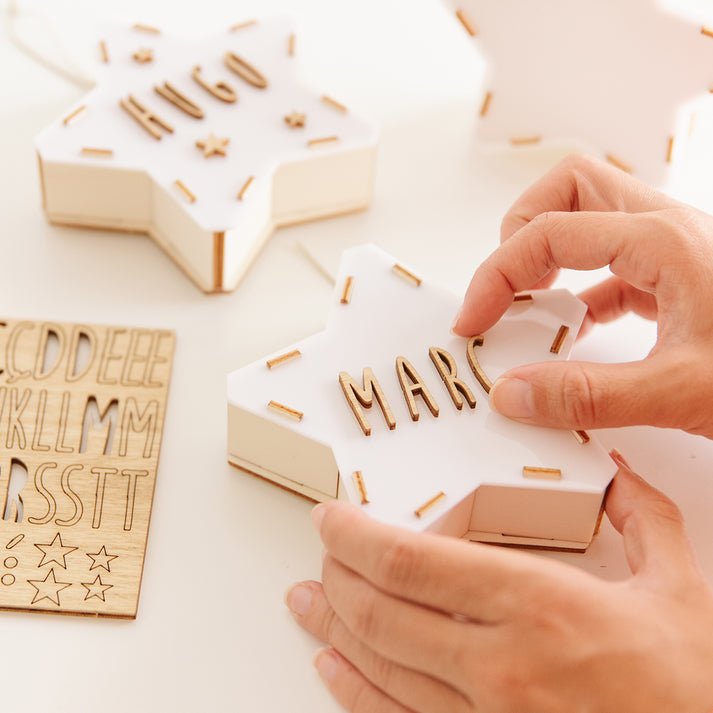 Vintiun Personalized Mini Star Lamp + Lettering Kit - Princess and the Pea Boutique