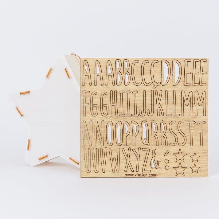 Vintiun Personalized Mini Star Lamp + Lettering Kit - Princess and the Pea Boutique