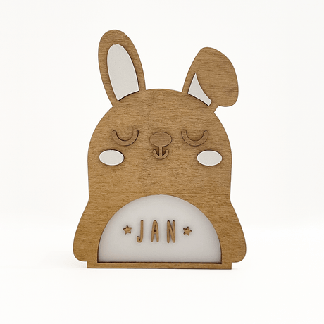 Vintiun Personalized Rabbit Table Lamp - Princess and the Pea Boutique