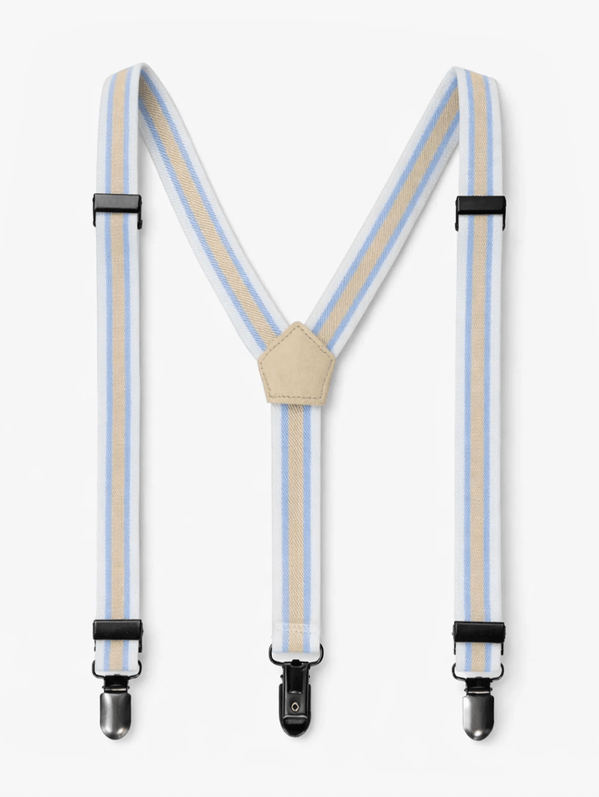 White striped suspenders, child - Princess and the Pea Boutique