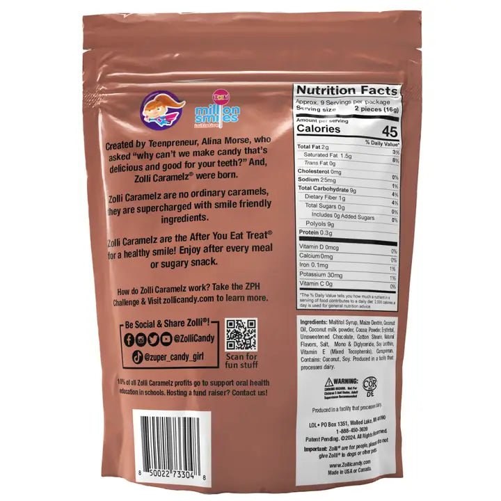 Zollipops Caramelz Zero Sugar Chocolate Mashups - Halloween - Princess and the Pea Boutique