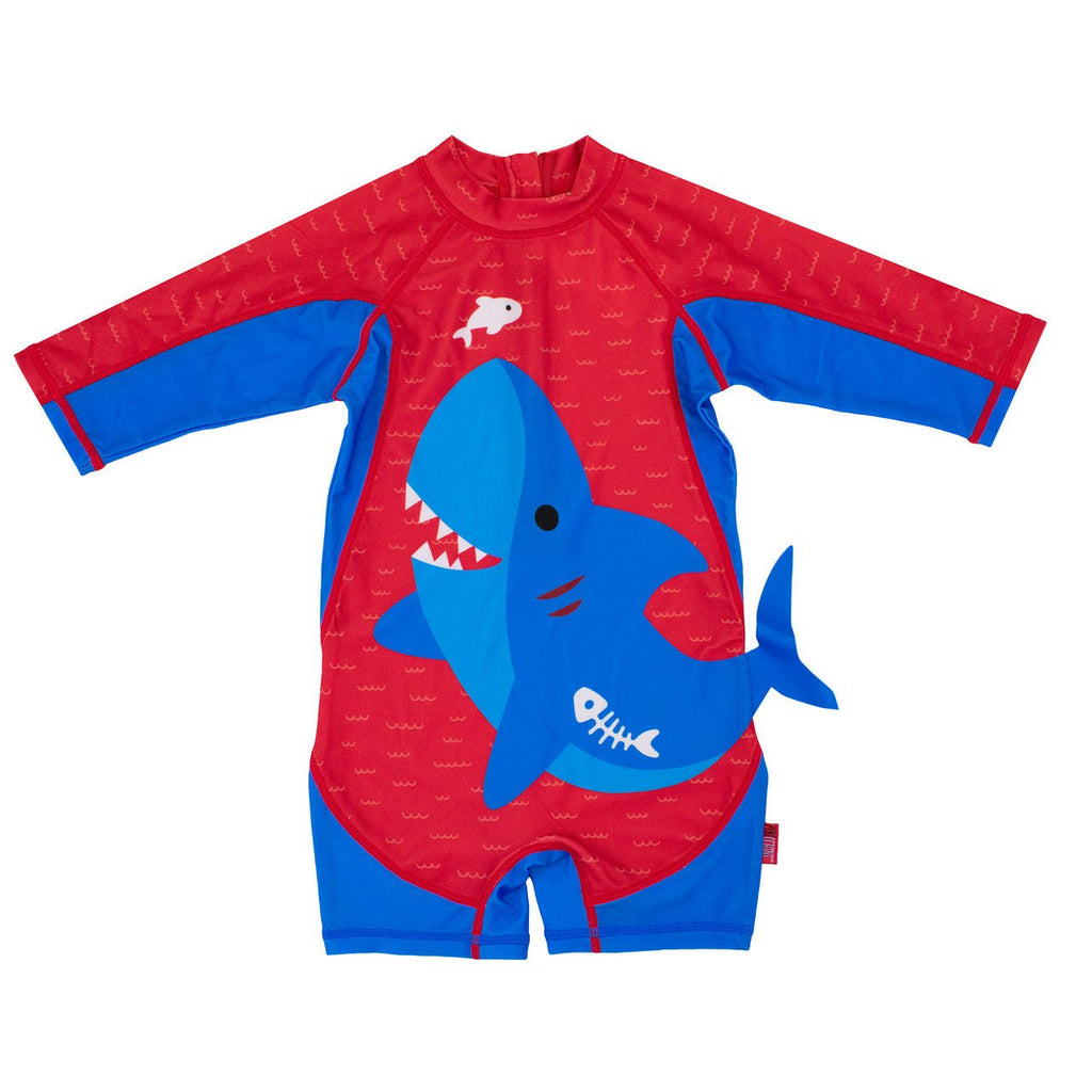 Baby/Toddler UPF 50+ One-Piece Surf Suit - Sherman the Blue Shark - Princess and the Pea