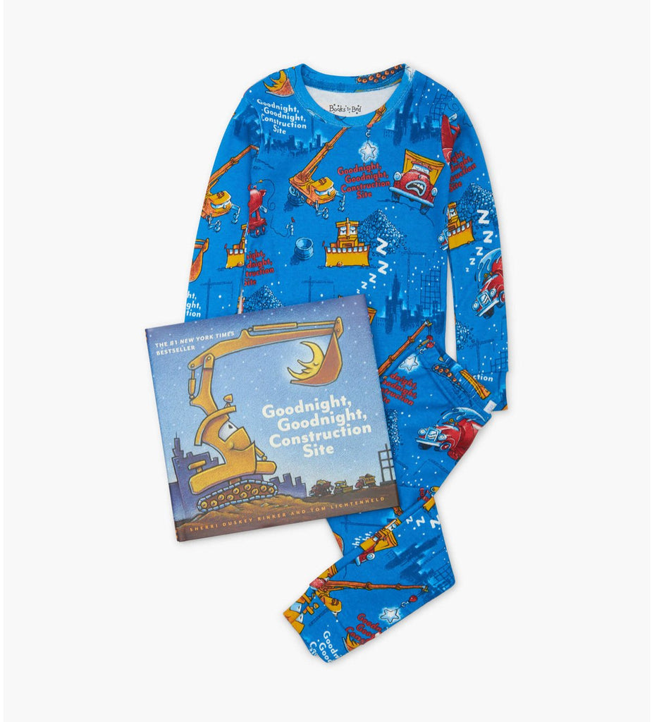 Books to bed - Goodnight, Goodnight, Construction Site Kids Book and Pajama Set - Princess and the Pea
